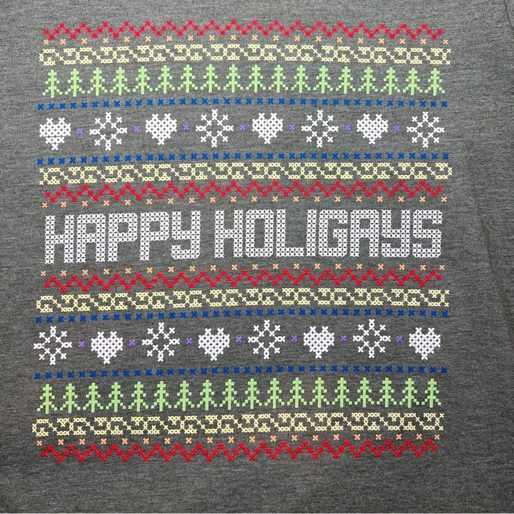 Fuego 🌈🎄Happy Holigays🎄 🌈Green T-shirt-Size XS - Picture 3 of 8